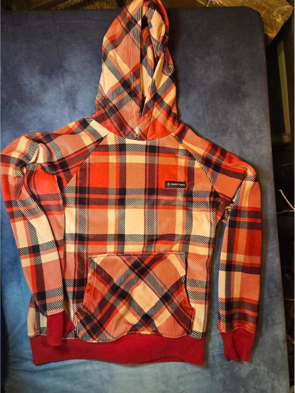 Spark paws plaid hoodie